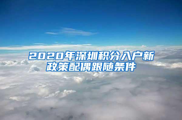 2020年深圳积分入户新政策配偶跟随条件