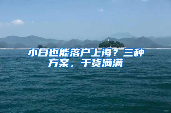 小白也能落户上海？三种方案，干货满满