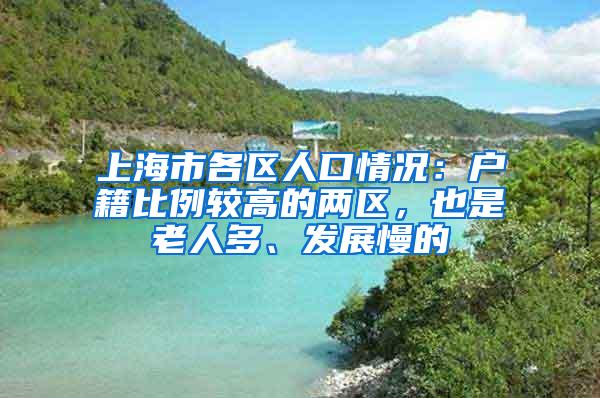 上海市各区人口情况：户籍比例较高的两区，也是老人多、发展慢的