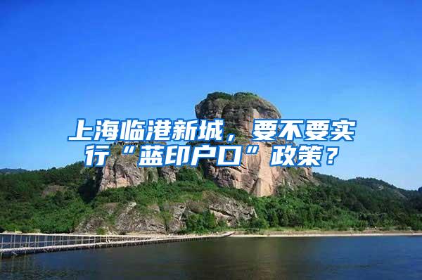 上海临港新城，要不要实行“蓝印户口”政策？