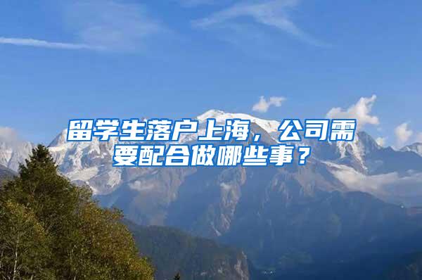 留学生落户上海，公司需要配合做哪些事？