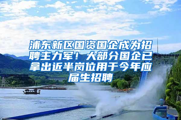 浦东新区国资国企成为招聘主力军！大部分国企已拿出近半岗位用于今年应届生招聘