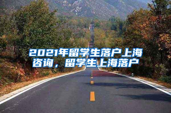 2021年留学生落户上海咨询，留学生上海落户