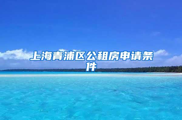 上海青浦区公租房申请条件