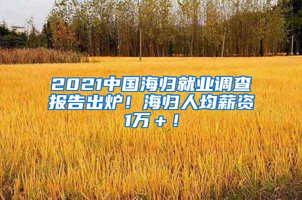 2021中国海归就业调查报告出炉！海归人均薪资1万＋！