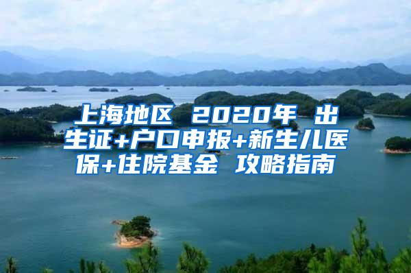 上海地区 2020年 出生证+户口申报+新生儿医保+住院基金 攻略指南