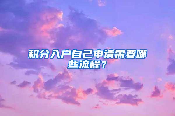 积分入户自己申请需要哪些流程？