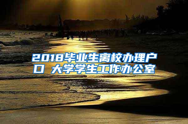 2018毕业生离校办理户口笓大学学生工作办公室