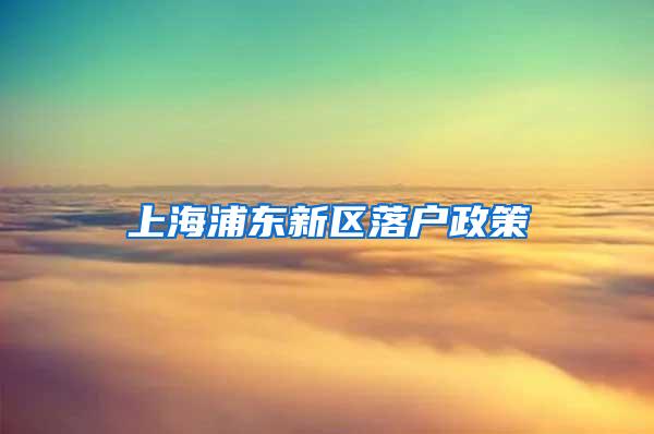 上海浦东新区落户政策