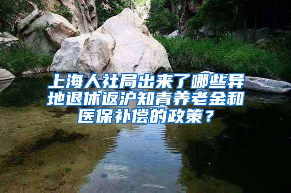 上海人社局出来了哪些异地退休返沪知青养老金和医保补偿的政策？