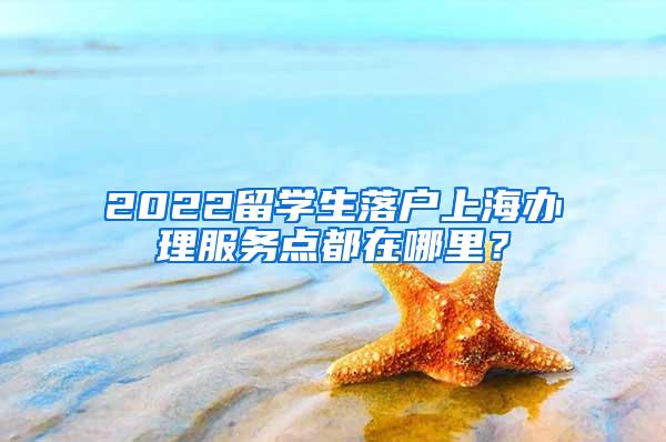 2022留学生落户上海办理服务点都在哪里？