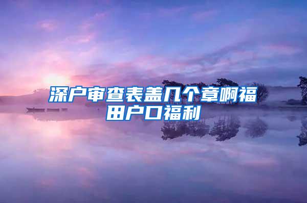 深户审查表盖几个章啊福田户口福利