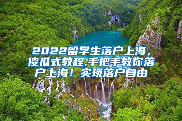 2022留学生落户上海，傻瓜式教程,手把手教你落户上海！实现落户自由