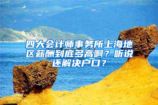 四大会计师事务所上海地区薪酬到底多高啊？听说还解决户口？