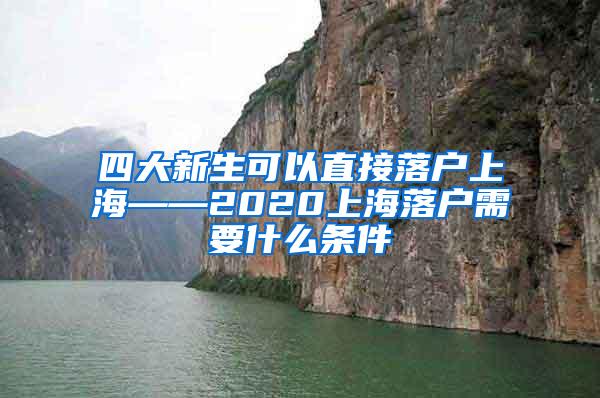 四大新生可以直接落户上海——2020上海落户需要什么条件