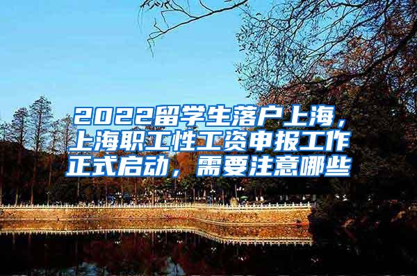 2022留学生落户上海，上海职工性工资申报工作正式启动，需要注意哪些
