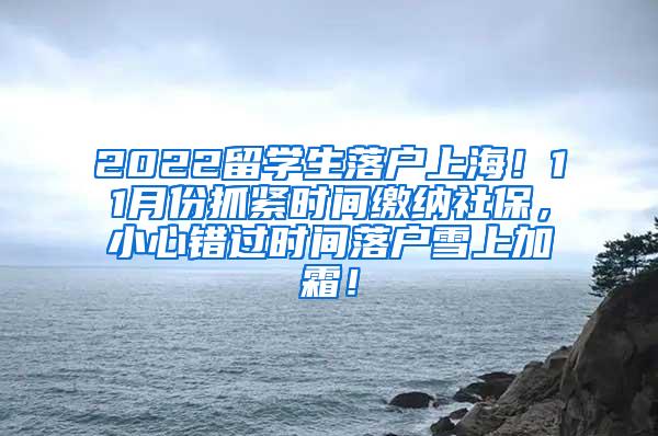 2022留学生落户上海！11月份抓紧时间缴纳社保，小心错过时间落户雪上加霜！