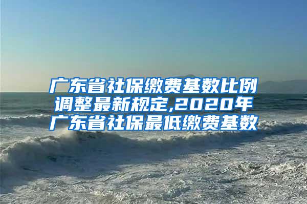 广东省社保缴费基数比例调整最新规定,2020年广东省社保最低缴费基数