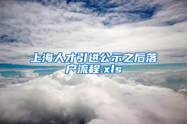 上海人才引进公示之后落户流程.xls