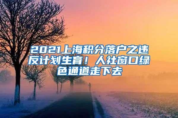 2021上海积分落户之违反计划生育！人社窗口绿色通道走下去