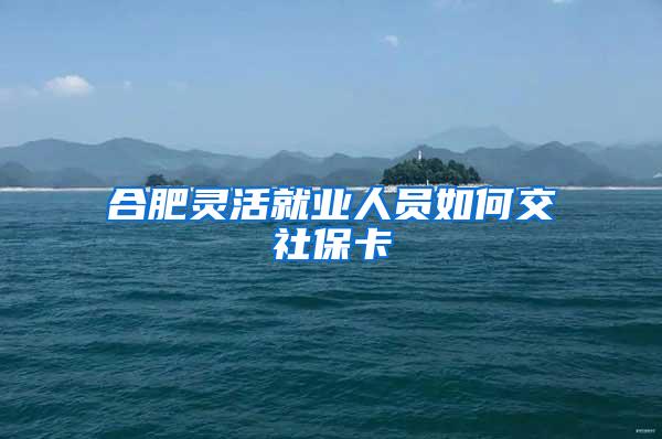 合肥灵活就业人员如何交社保卡