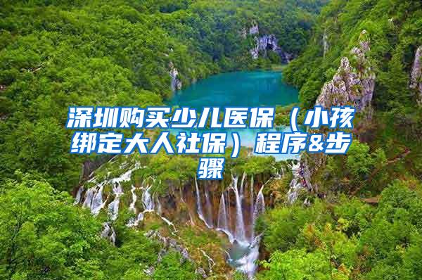 深圳购买少儿医保（小孩绑定大人社保）程序&步骤