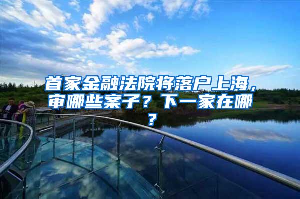 首家金融法院将落户上海，审哪些案子？下一家在哪？