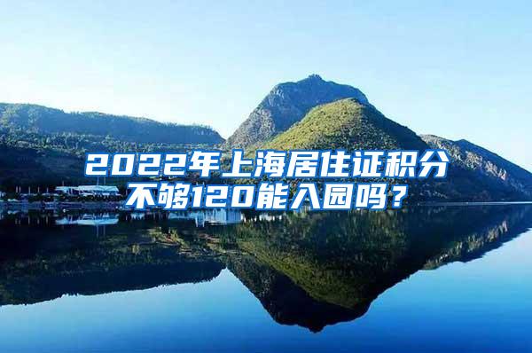 2022年上海居住证积分不够120能入园吗？