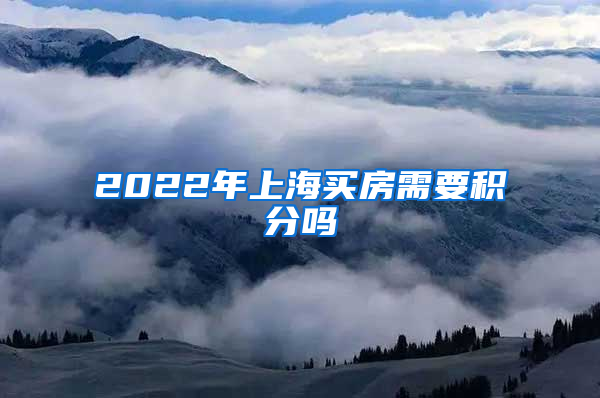 2022年上海买房需要积分吗