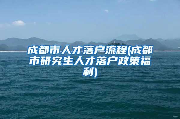 成都市人才落户流程(成都市研究生人才落户政策福利)