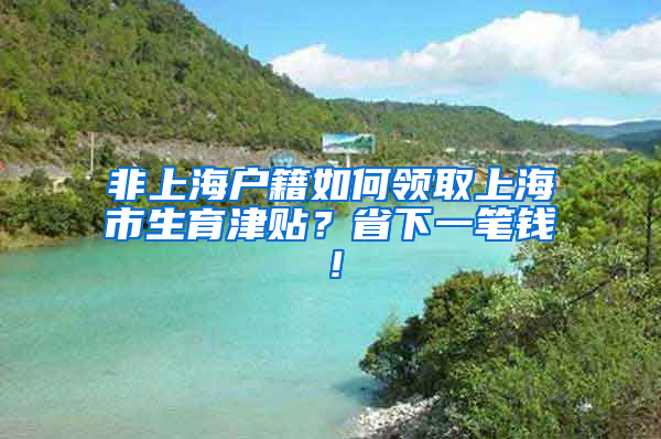 非上海户籍如何领取上海市生育津贴？省下一笔钱！