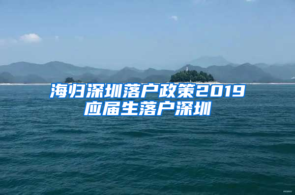 海归深圳落户政策2019应届生落户深圳