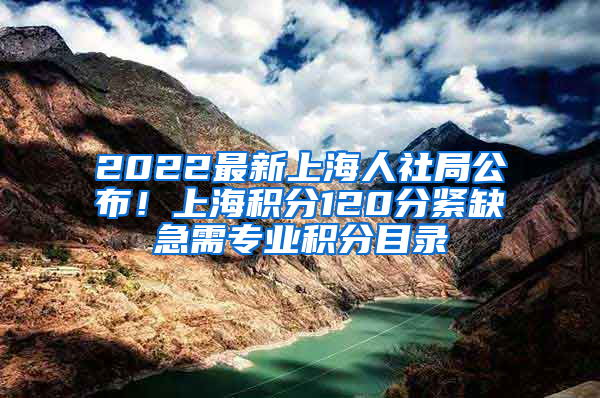 2022最新上海人社局公布！上海积分120分紧缺急需专业积分目录