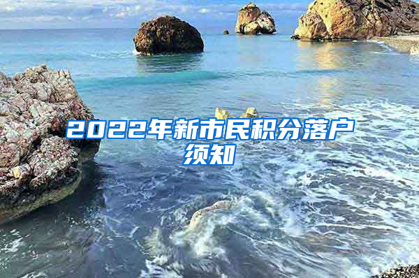 2022年新市民积分落户须知