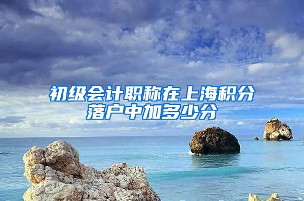 初级会计职称在上海积分落户中加多少分