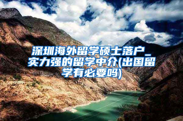 深圳海外留学硕士落户_实力强的留学中介(出国留学有必要吗)