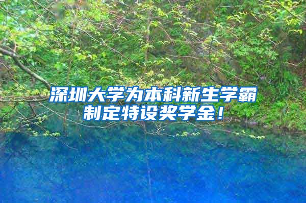 深圳大学为本科新生学霸制定特设奖学金！