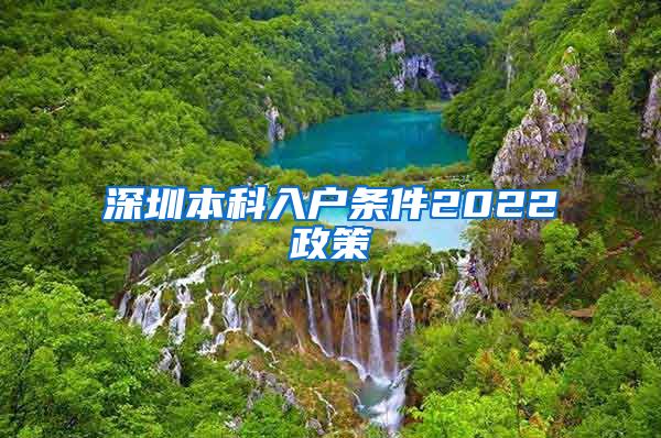 深圳本科入户条件2022政策