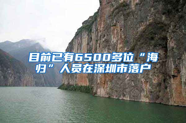 目前已有6500多位“海归”人员在深圳市落户