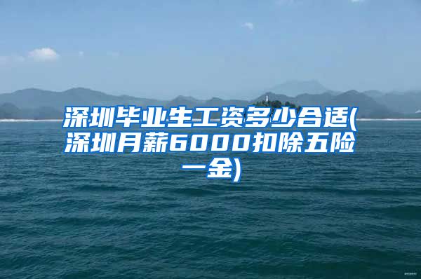 深圳毕业生工资多少合适(深圳月薪6000扣除五险一金)