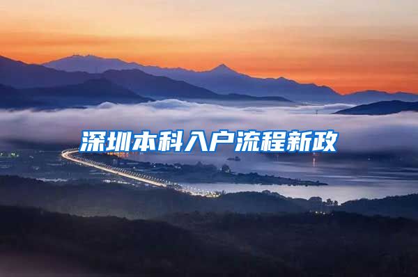 深圳本科入户流程新政