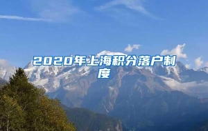 2020年上海积分落户制度